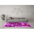 thumbnail image 3 of Ahgly Company Indoor Square Abstract Pink Modern Area Rugs, 4' Square, 3 of 4