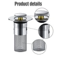 thumbnail image 4 of WWW Clearance Sale Faucets Sink Drain Plug 34—40 Mm Stainless Drain Strainers Made Of Rustproof Basin Drain Filter Sink Strainer Sink Plug Drain Plug For 34—40 Mm Drain Hole, 4 of 9