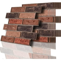 3D Wallpaper peel and stick,Fake Brick,Waterproof Foam,PVC Brick Backsplash For Kitchen Living Room Bedroom bar Wall Decoration(red brown)