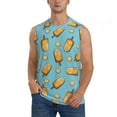 thumbnail image 3 of Uemuo Lemon Ice Cream Pattern Men's Sleeveless T-Shirt,Muscle Athletic Tank Top, Moisture-wicking Quick-dry Breathable Classic Tee Top for Gym Run Outdoor Sports-Small, 3 of 8