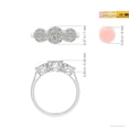 thumbnail image 4 of ANGARA Natural Three Stone Composite Diamond Ring in 14K White Gold for Women (Size-2.7mm| Color-K| Clarity-I3) | April Birthstone, Anniversary, Jewelry Gift for Women | Natural Diamond Ring, 4 of 8