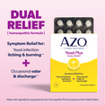 thumbnail image 6 of AZO Yeast Plus Dual Relief Tablets, Eases Itching, Burning, Odor & Discomfort from Yeast Infections, FSA/HSA Eligible, 60 Count, 6 of 12