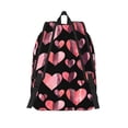 thumbnail image 2 of Picia Hearts Printed Canvas Daypack - Stylish and Durable Vintage Compact Backpack - Class, Work, Travel, or Laptop Bookbag,Organized Compartments-Medium, 2 of 6