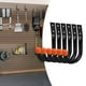 thumbnail image 1 of 6 ganchos de almacenamiento para garaje, ganchos de pared, fáciles de instalar, de hierro, resistentes, para colgar herramientas, cuerdas, almacén y Naranja, 1 of 8