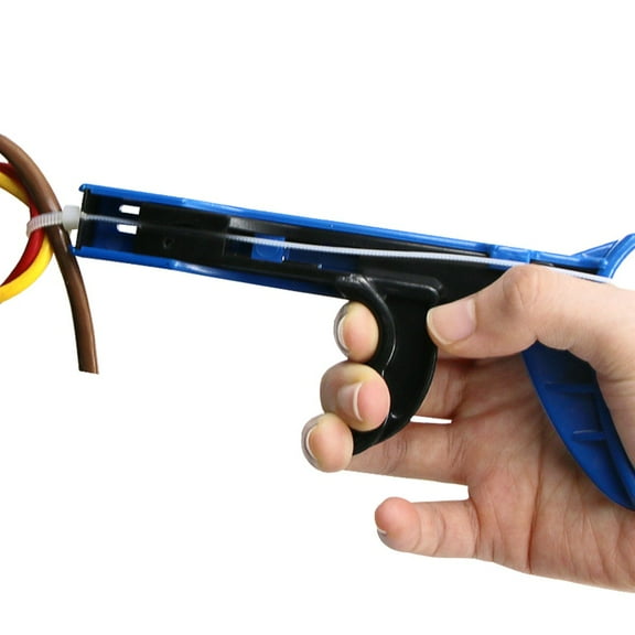 Plastic Cable Tie Tool Automatic Tightener Tensioner Cutter 161Mm Long Blue
