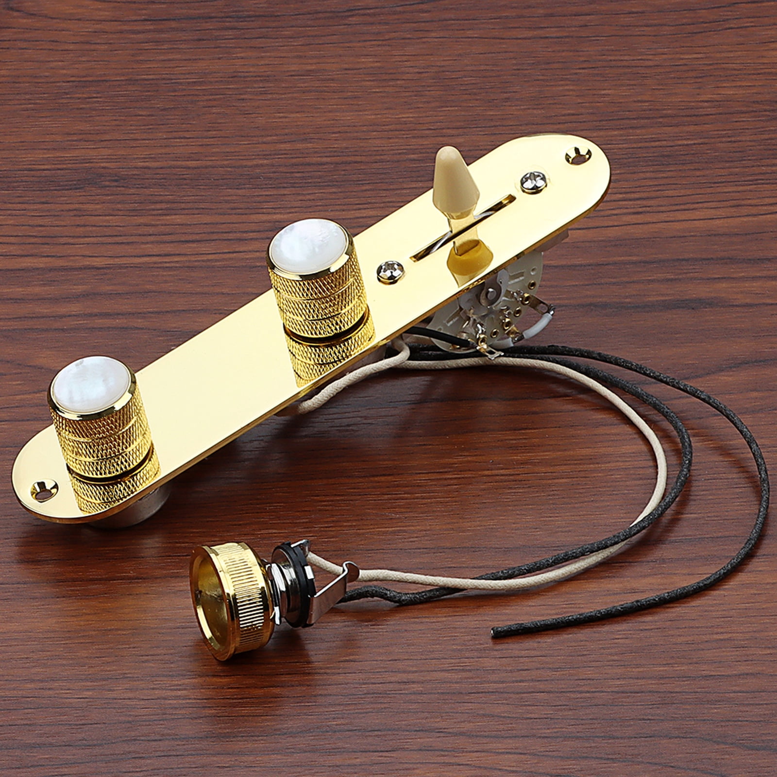 Ladaidra Brown fhgksm Electric Guitar Prewired Control Plate with 3-Way Switches Prewired Loaded