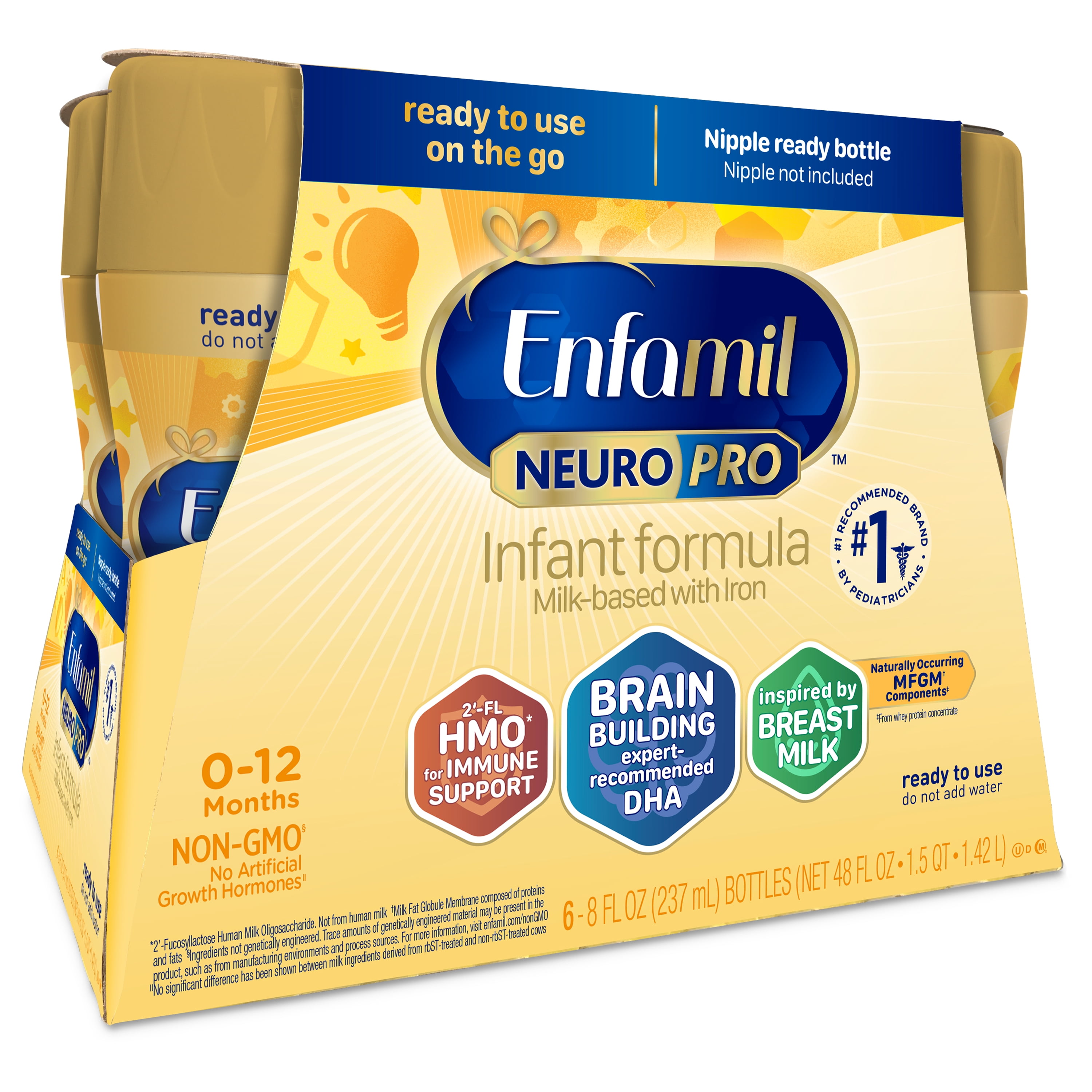 Enfamil Neuropro Baby Formula Triple Prebiotic Immune Blend With 2 Fl Hmo Expert Recommended Omega 3 Dha Inspired By Breast Milk Non Gmo Reusable Tub 7 Oz Walmart Com