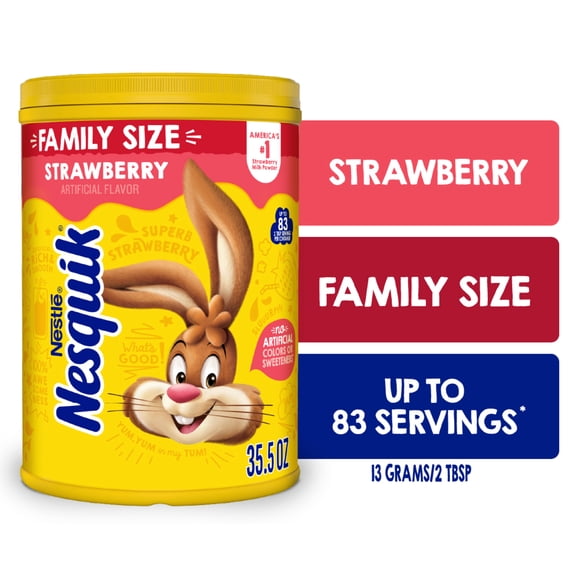 Nestle Nesquik Strawberry Flavor Powder Drink Mix, 35.5 oz