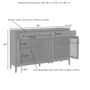 Crosley Furniture Milo Modern Sideboard Buffet Cabinet with Storage Cabinets and Drawers, Kitchen, Dining