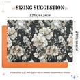 thumbnail image 2 of Elegant Floral on Black Floor Door Mat Outdoor Indoor for Home Entrance Welcome Mats 32"x20", 2 of 8