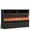 Black, variant on White Engineered Wood TV Stand with 50" Electric Fireplace for TVs up to 65"
