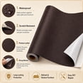 thumbnail image 4 of 24" x 54" Self-Adhesive Leather Repair Patch Roll, Peel & Stick Vinyl Repair Tape for Sofa, Couch, Car Seats & Furniture (Dark Brown), 4 of 6