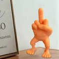 thumbnail image 3 of Figura del dedo medio con patas Ndcxsfigh decoración de escritorio naranja, 3 of 7