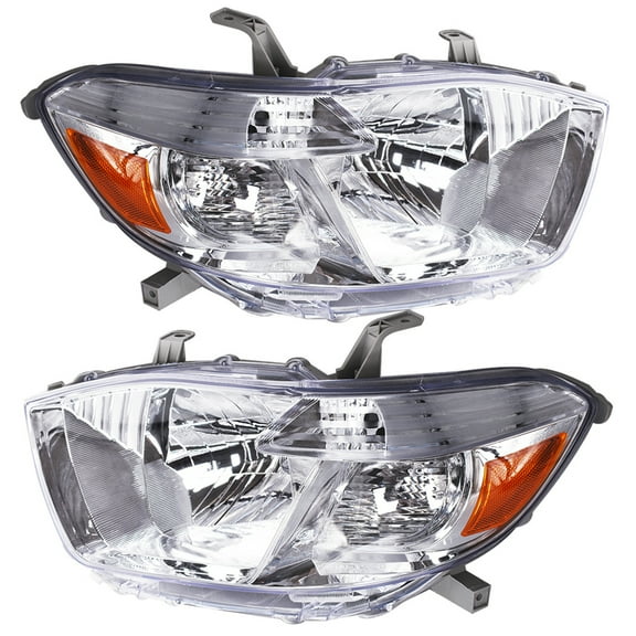 Headlight Assembly Left and Right Replacement for 2008 2009 2010 Toyota Highlander Headlights Driver and Passenger Side