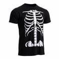 thumbnail image 4 of Men Halloween Skeleton Funny Print T-Shirt, Crew Neck Short Sleeve Slim Fit Novelty Graphic Casual Tee for Trick-or-Treat Daily Street Shopping Outfit(Black,XXXXXL), 4 of 4