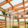 thumbnail image 5 of Backyard Discovery Poppy 11'x7' Cedar Wood and Polycarbonate Greenhouse Kit, PowerPort, 5 of 15