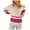 Hot Pink, variant on Women's Half Zipper Collar Sweatshirt Loose Drop Shoulder Oversized Slouchy Color Block Pullover Sweater Tops Hot Pink L