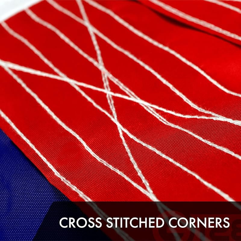 American USA Flag Tough Weave Series Embroidered 210D Polyester | Country Flag, Embroidered Stars, Sewn Stripes, Indoor/Outdoor, Vibrant Colors, Brass Grommets
