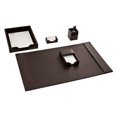 thumbnail image 1 of Dacasso Dark Brown Bonded Leather Desk Set, 5-Piece, 1 of 2