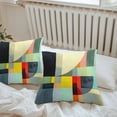 thumbnail image 5 of Abstract Art Outdoor Pillow Covers Pack of 2 Simple Color Block Collage Art Modernism Waterproof Throw Pillow Covers Decorative Cushion Cases for Patio Garden Tent Balcony Couch 24x24 inch, 5 of 8