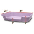 Kitty Go Here Senior Cat Litter Box, Easy Clean Indoor Tray, Lavender