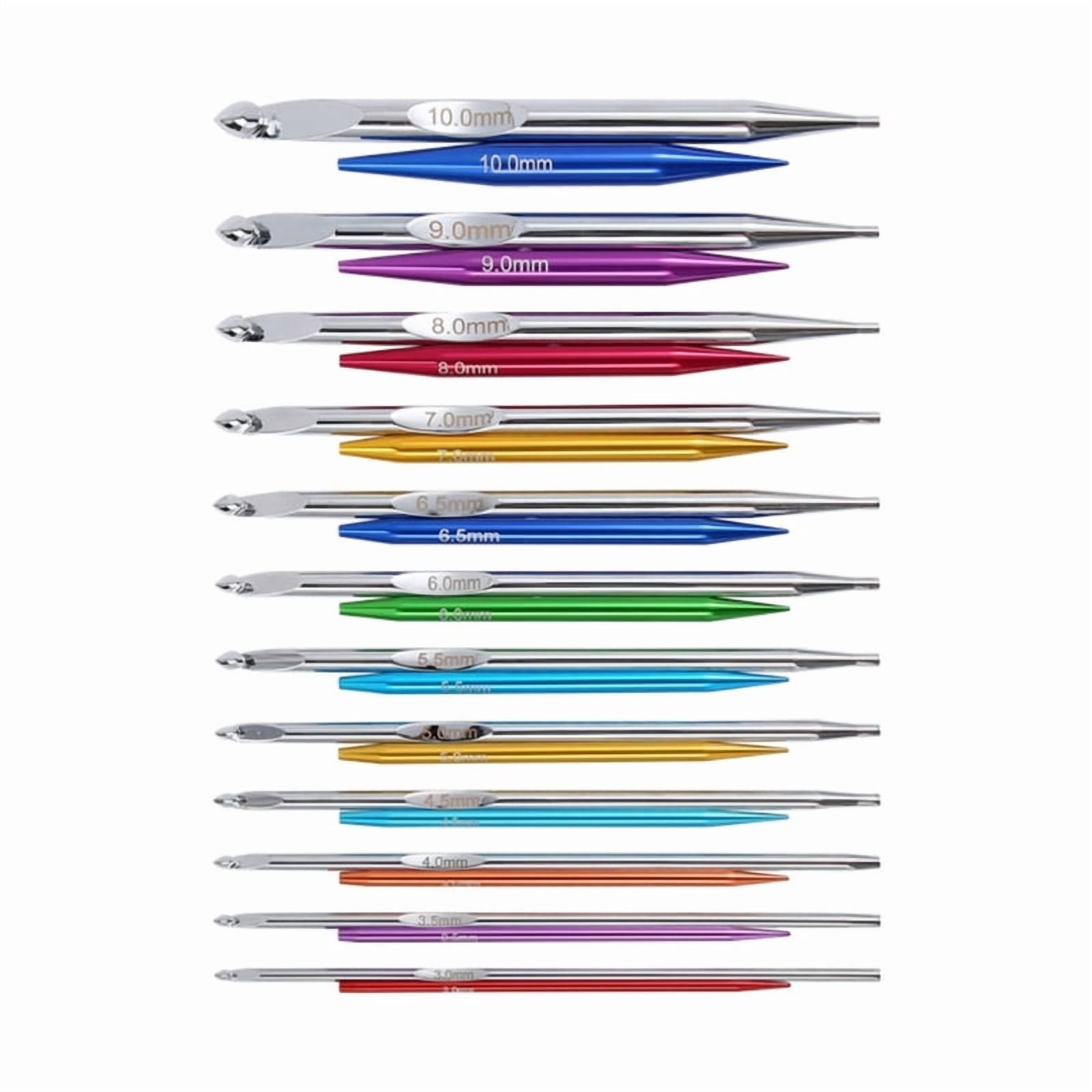12Pairs Interchangeable Tunisian Crochet Hook Circular Knitting Needle with Bag