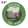 thumbnail image 2 of Explore The Wild! 3.5 Inch Iron Or Sew On Embroidered Fabric Badge Patch Seek Adventure, National Park Iconic Series, 2 of 2