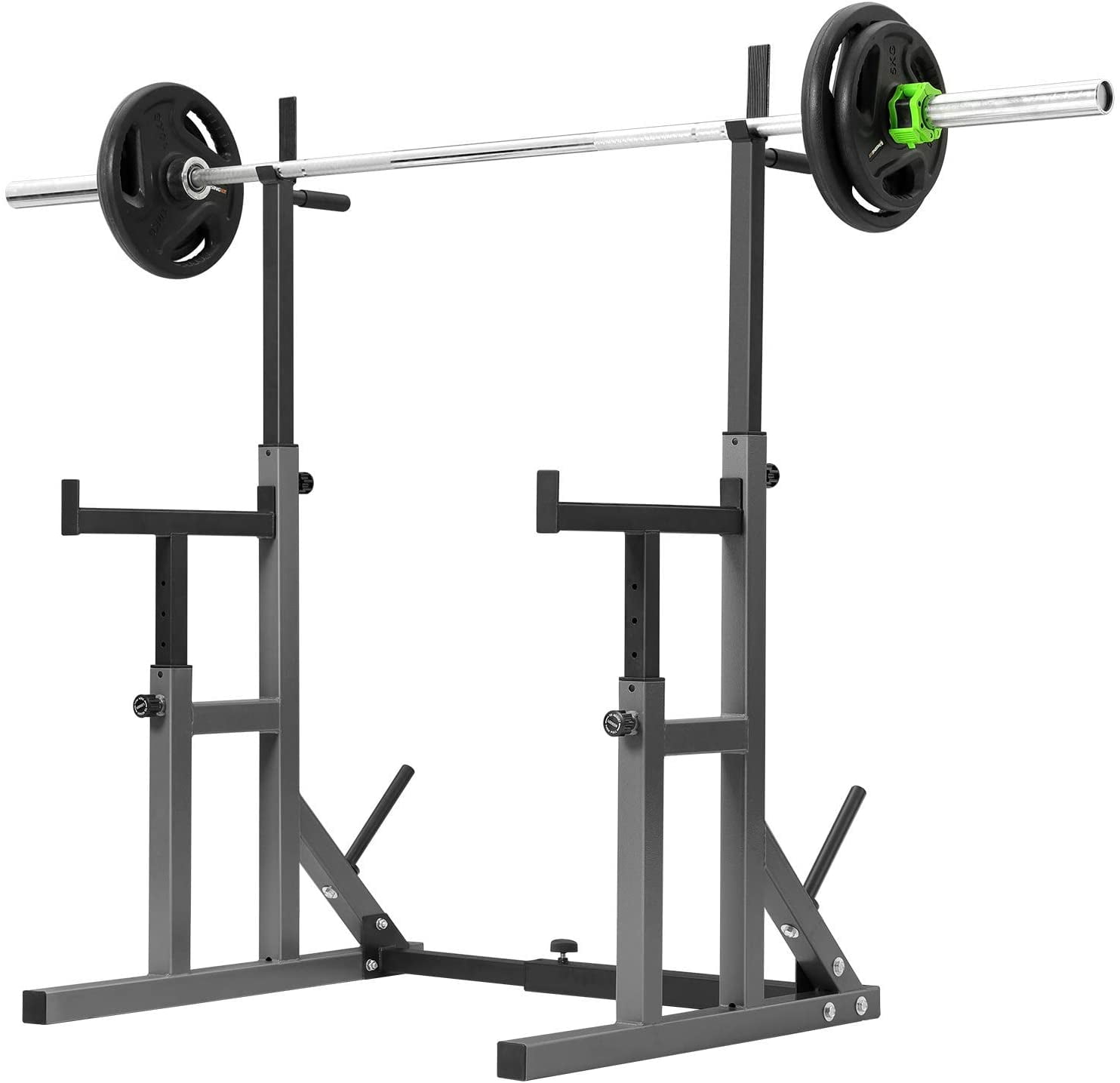 Details about   Multi-Function Squat Rack Weight Lifting Barbell Stand Height Adjustable 550LBS 