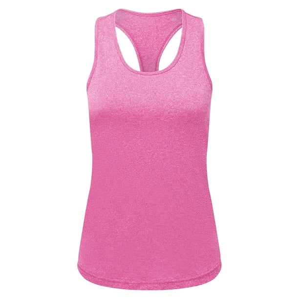TriDri - Camiseta sin Mangas de Mezcla para Mujer (Rosa Mezcla)
