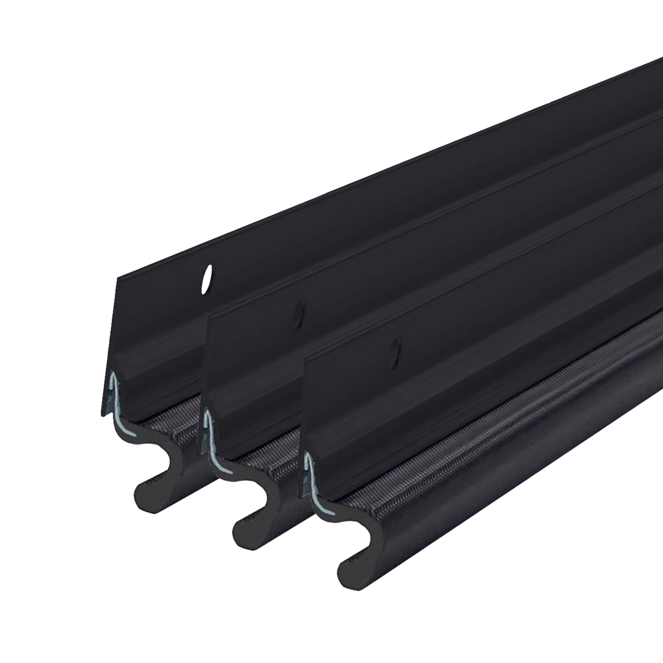 M-D Building Products 11828 Black Aluminum and Vinyl-coated Foam Heavy-duty Screw-on Top and Sides Door Seal Kit