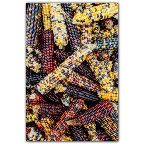 Picture-Tiles.com: Farm Ceramic Tile Wall Mural WAL500580-46S. 17"W x 25.5"H using (24) 4.25" x 4.25" Ceramic Tiles-Satin Finish