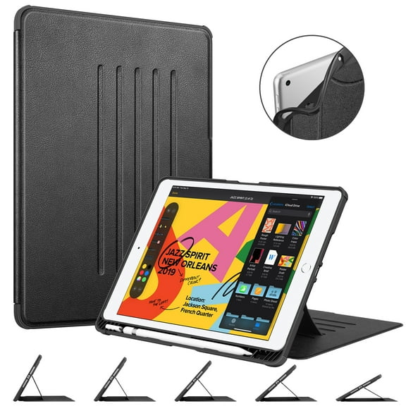 Fintie Cases for iPad 9th / 8th / 7th Gen (2021/2020/2019) 10.2 Inch - Magnetic Stand [Multiple Secure Angles] Shockproof Rugged Soft TPU Back Cover