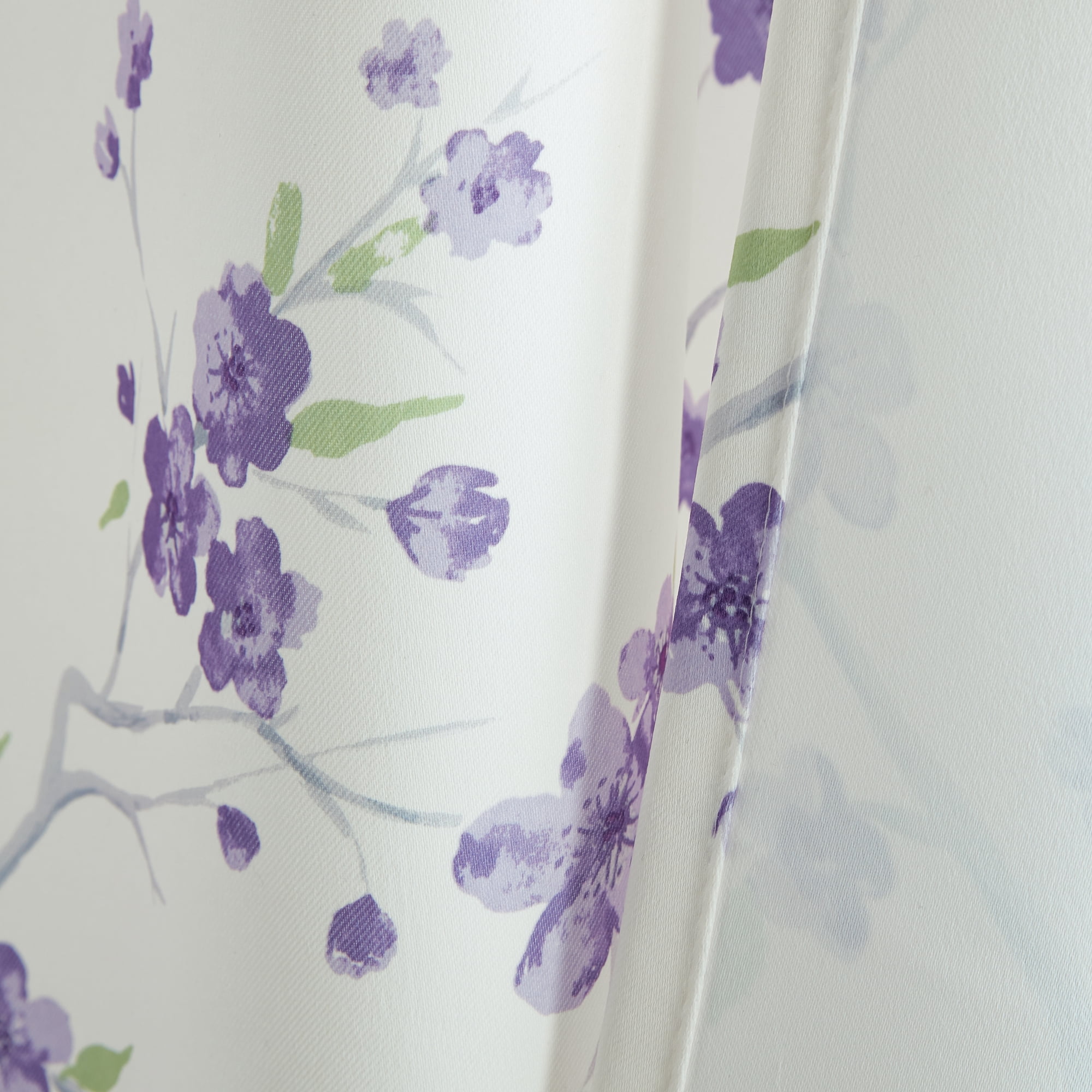 THD Yasmine Floral Room Darkening Rod Pocket Light Filtering Curtain Panels - Set of 2