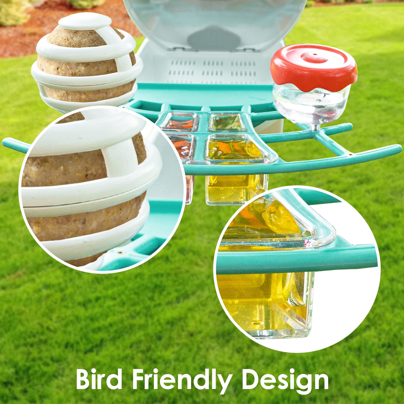 Birdkiss Bird Feeder Camera DIY Add-ons, Including Suet Ball, Mini Hummingbird Feeder, Fruit Holder, Jelly Feeder