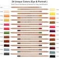thumbnail image 3 of Pro Pastel Chalk Colored Pencils,24 Colors portrait set,Color Charcoal Pencils for Drawing Sketching Coloring Shading,Art Supplies for Adults Artists$$Art & Craft, 3 of 7