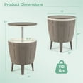 thumbnail image 3 of Gymax 10 Gallon Cooler Bar Table w/ Telescopic Tabletop 3-in-1 Coffee Table Ice Bucket, 3 of 10
