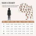 thumbnail image 4 of Picia Mushroom Pattern Women’s Long-Sleeve Sleepwear Set - Soft 2-Piece Loungewear with Pockets, Comfy PJs for Relaxing Nights-X-Large, 4 of 7