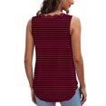 thumbnail image 5 of Summer Tank Tops Womens Striped Lace Trim V Neck Tunic Tee Shirts Dressy Casual Sleeveless Tanks Blouses (M, Red), 5 of 7