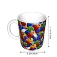 thumbnail image 2 of Yiaed Bowling Colorful Print Ceramics Coffee,Large Handle Design,Extra Large Tea and Coffee Cup for Office and Home Mugs, 2 of 6