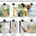 thumbnail image 3 of 35.4" X 78.7" 3D Rainbow Window Privacy Film, Stain Glass Decorative Window Film, Static Cling Non-Adhesive, Decals Covering Window Stickers, Heat Blocking Reusable Window Tint for Home, 3 of 9