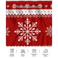 thumbnail image 5 of Chrsitmas Snowflake Bed Skirt Winter Snow Red Background Bed Skirts Queen Size 18 Inch Drop, Wrap Around Dust Ruffle&nbsp;Bedskirt with Adjustable Elastic Belt for Queen Size Beds, 5 of 7
