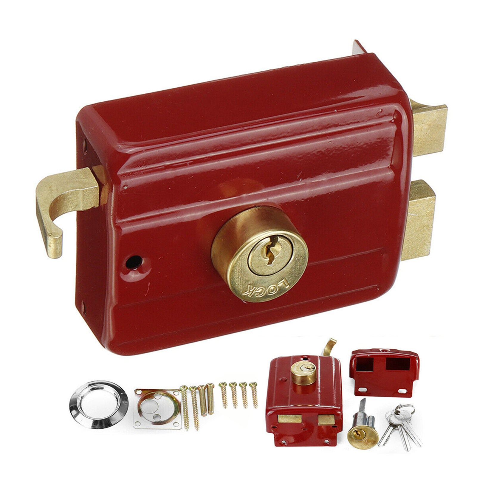 SYWAN DeadBolt Night latch,Security Lock Dead Bolt Lock with Keys for