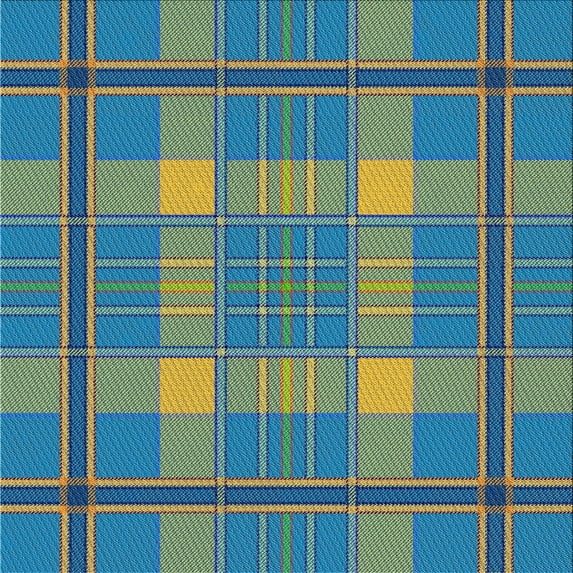 Ahgly Company Machine Washable Indoor Square Transitional Blue Jay Blue Area Rugs, 5' Square