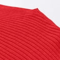 thumbnail image 6 of Women's Solid Color Round Neck Knit Sweater, Tummy Control Waist Shaping Pullover, Soft Stretchy Figure Flattering Slim Fit Top for Autumn Winter Daily Wear and Office Outfits Red S, 6 of 8