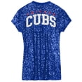 thumbnail image 3 of Girls Preschool  Royal Chicago Cubs Sequin V-Neck Dress, 3 of 3