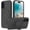 Carbon Black, variant on Magnetic Case for iPhone 16,Compatible with MagSafe Charging with Ring Stand Heavy-Duty Protection Liquid Silicone Phone Case,White,For iPhone16