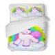 thumbnail image 1 of Juego de Ropa de Cama de 3 Piezas ABPHQTO Lindo Unicornio Rosa en la nube y el arco iris Tamaño Twin, 1 of 1