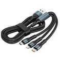 thumbnail image 1 of 100W Fast Charging Cable 3-in-1 for iPhone/Android/Type-C - Multiple Charger Cable, 1 of 5