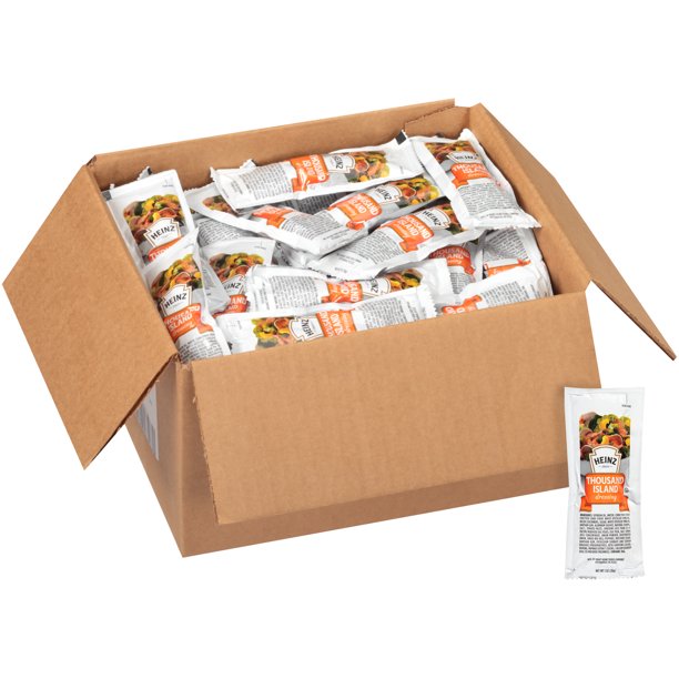 HEINZ Single Serve 1000 Island Salad Dressing, 1 oz. Packets (Pack of
