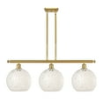 thumbnail image 2 of Innovations Lighting - White Mouchette - 3 Light Stem Hung Island In Modern, 2 of 7